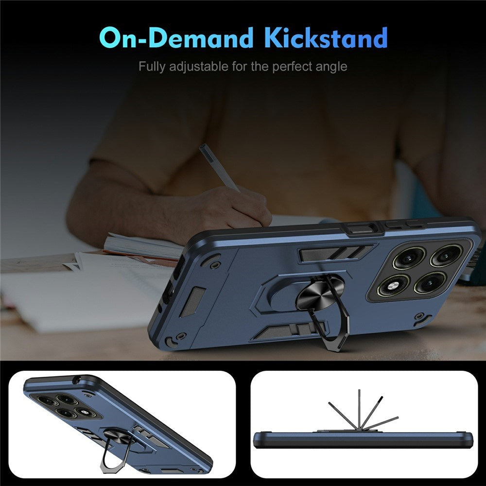 Motorola Edge 70 Pro EIDERWOOD Magnetisk Hybrid Hantverkar Skal m. Kickstand - Blå