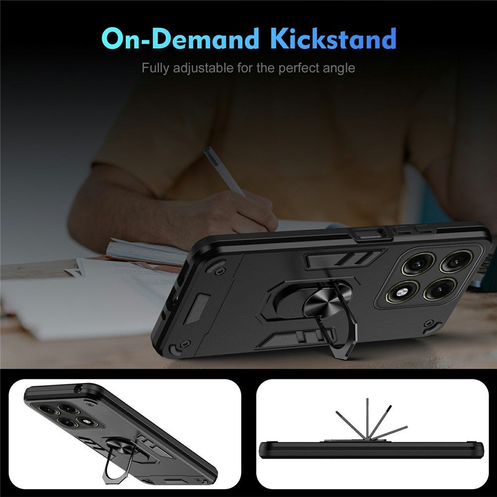 Motorola Edge 70 Pro EIDERWOOD Magnetisk Hybrid Hantverkar Skal m. Kickstand - Svart