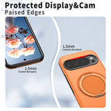 Google Pixel 11 / 11 Pro EIDERWOOD Hybrid Plast Skal med Roterbart Kickstand - MagSafe Kompatibel - Orange