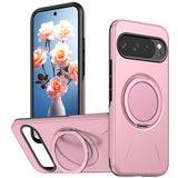 Google Pixel 11 / 11 Pro EIDERWOOD Hybrid Plast Skal med Roterbart Kickstand - MagSafe Kompatibel - Rosa