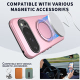Google Pixel 11 / 11 Pro EIDERWOOD Hybrid Plast Skal med Roterbart Kickstand - MagSafe Kompatibel - Rosa