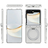 Samsung Galaxy Z Flip8 EIDERWOOD Hybrid Skal med Roterbart Stativ - Genomskinlig
