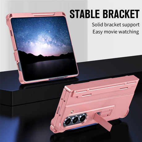 Samsung Galaxy Z Fold8 Ultra EIDERWOOD Rustigt Skal med Stativfunktion & Skärmskydd - Rosa