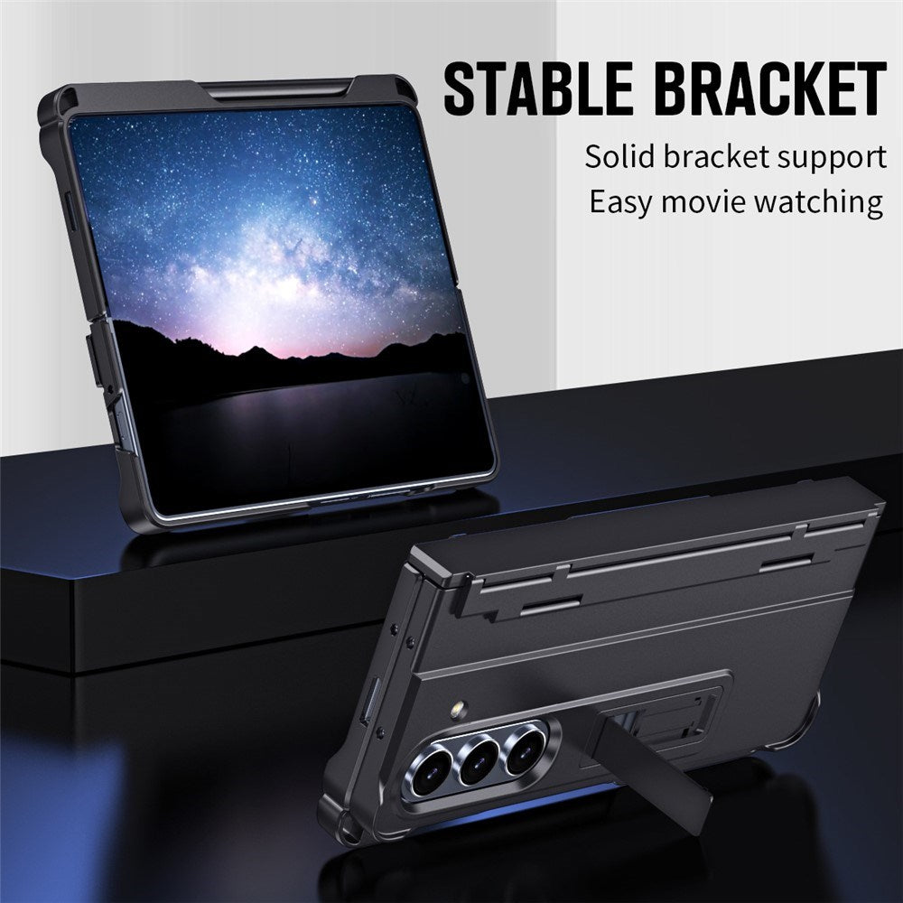 Samsung Galaxy Z Fold8 Ultra EIDERWOOD Rustigt Skal med Stativfunktion & Skärmskydd - Svart