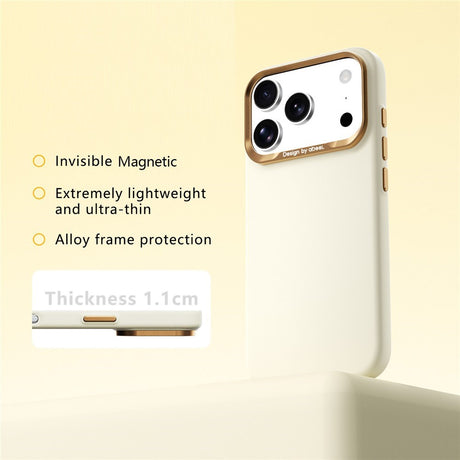 iPhone 18 Pro Max / 17 Pro Max ABEEL Hårt Soft-Touch Plast Skal - MagSafe Kompatibel - Gul