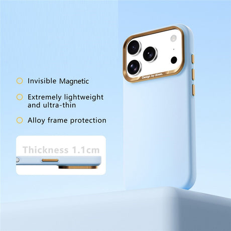 iPhone 18 Pro Max / 17 Pro Max ABEEL Hårt Soft-Touch Plast Skal - MagSafe Kompatibel - Ljusblå