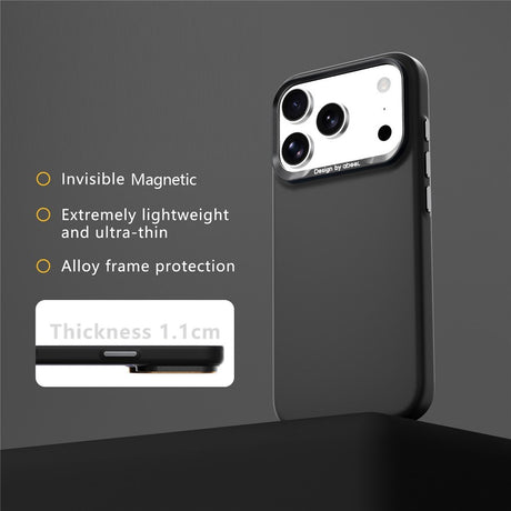 iPhone 18 Pro Max / 17 Pro Max ABEEL Hårt Soft-Touch Plast Skal - MagSafe Kompatibel - Svart