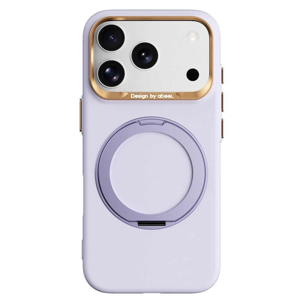 iPhone 17 Pro / 18 Pro ABEEL Hårt Soft-Touch Plast Skal m. Kickstand - MagSafe Kompatibel - Lila