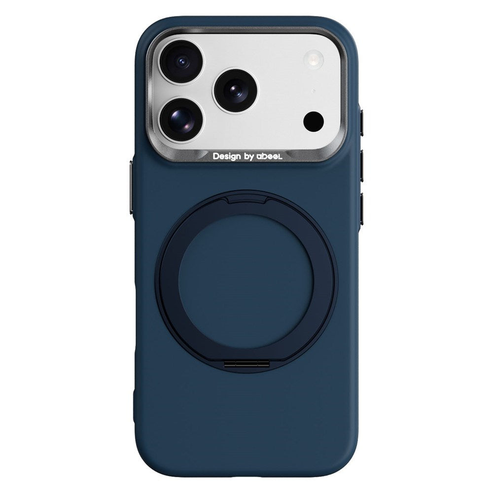 iPhone 17 Pro Max / 18 Pro Max ABEEL Hårt Soft-Touch Plast Skal m. Kickstand - MagSafe Kompatibel - Mörkblå