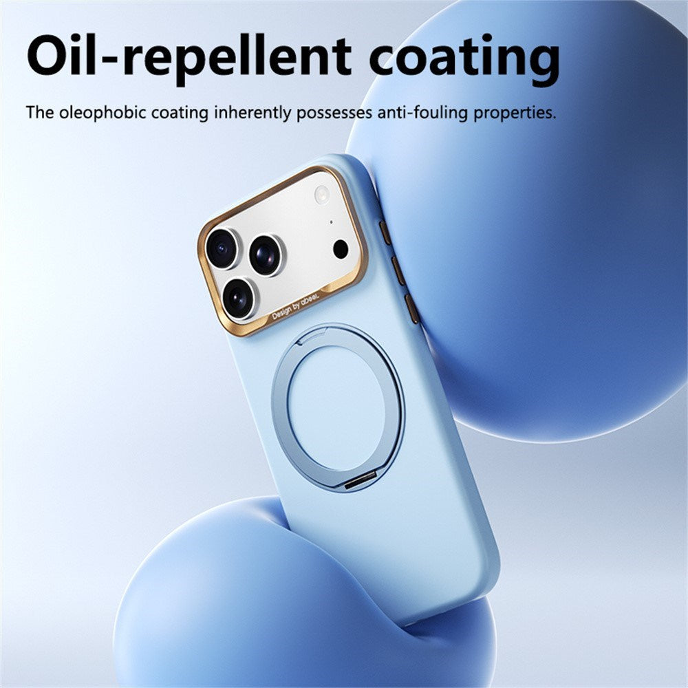 iPhone 17 Pro Max / 18 Pro Max ABEEL Hårt Soft-Touch Plast Skal m. Kickstand - MagSafe Kompatibel - Mörkblå