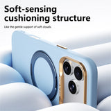 iPhone 17 Pro Max / 18 Pro Max ABEEL Hårt Soft-Touch Plast Skal m. Kickstand - MagSafe Kompatibel - Mörkblå