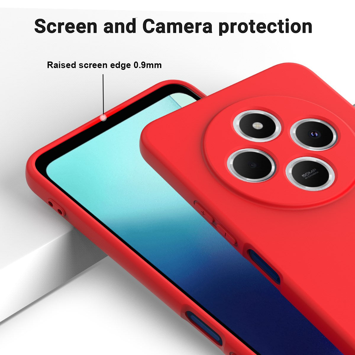 Xiaomi Redmi 17C (4G) EIDERWOOD Silikon Skal med Rem - Röd