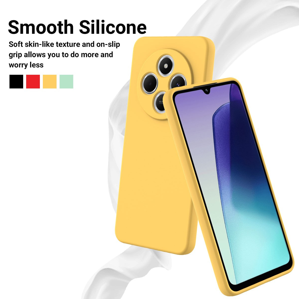 Xiaomi Redmi 17C (4G) EIDERWOOD Silikon Skal med Rem - Gul