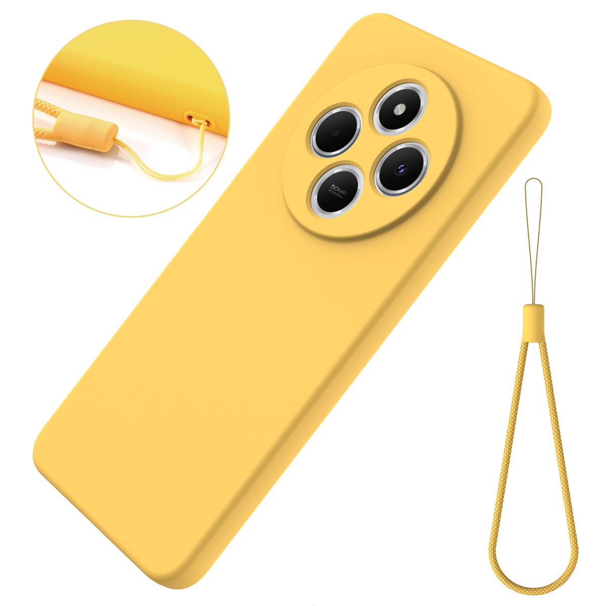 Xiaomi Redmi 17C (4G) EIDERWOOD Silikon Skal med Rem - Gul