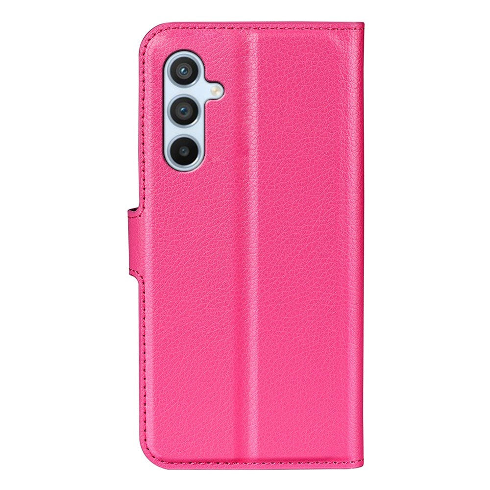 Samsung Galaxy A54 (5G) Plånboksfodral Litchi-textur - Neonrosa