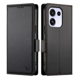 OPPO Reno16 F (5G) EIDERWOOD Konstläder Fodral med Korthållare - Svart