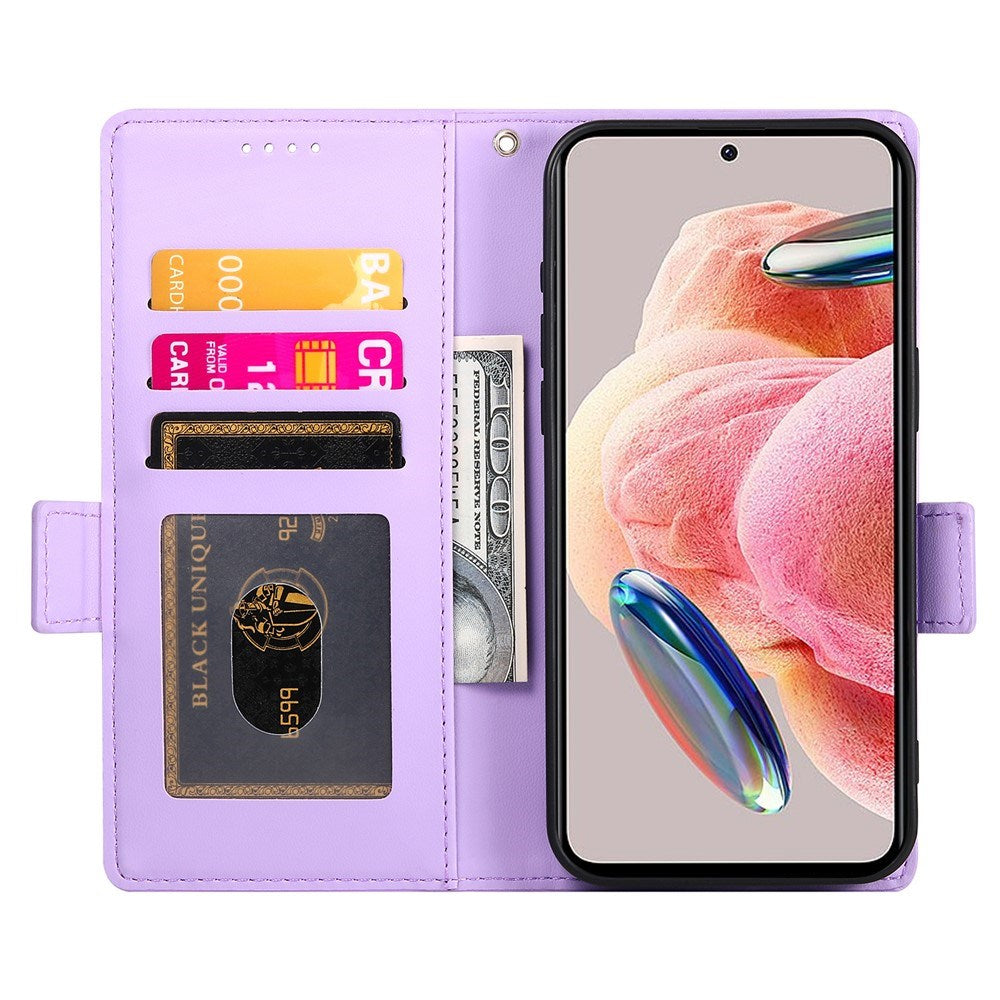 OPPO Reno16 F (5G) EIDERWOOD Konstläder Fodral med Korthållare - Lila