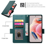 OPPO Reno16 F (5G) EIDERWOOD Konstläder Fodral med Korthållare - Grön