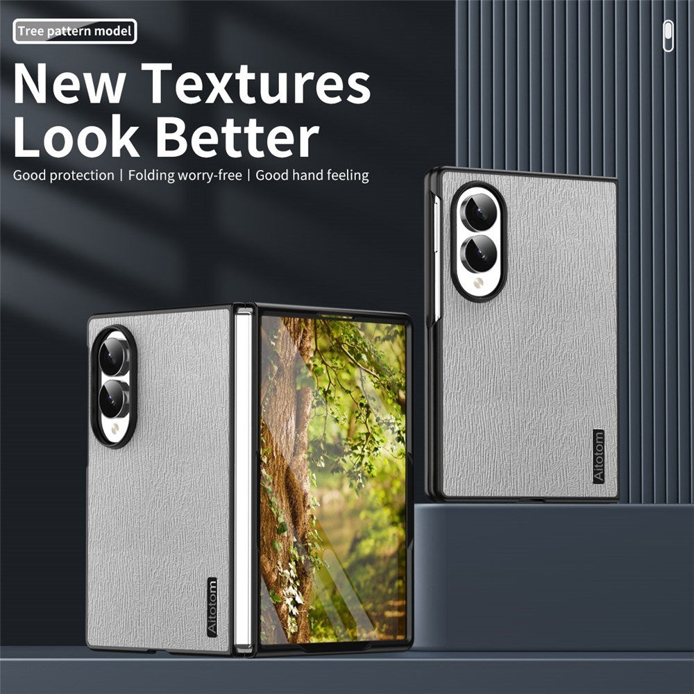 Samsung Galaxy Z Fold8 EIDERWOOD Hybrid Skal med Trästruktur - Svart