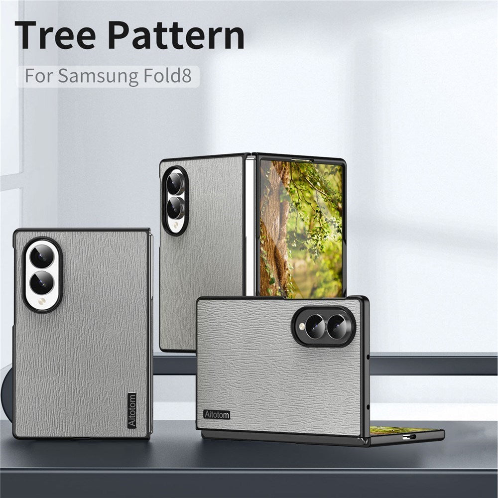 Samsung Galaxy Z Fold8 EIDERWOOD Hybrid Skal med Trästruktur - Grå