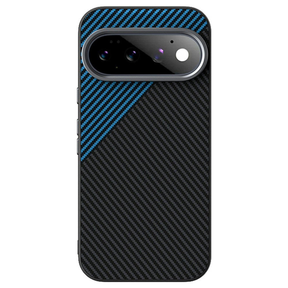 Google Pixel 11 Pro ABEEL Hybrid Skal med Kolfiberstruktur - Svart / Blå