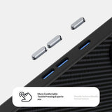 Google Pixel 11 Pro ABEEL Hybrid Skal med Kolfiberstruktur - Svart / Blå