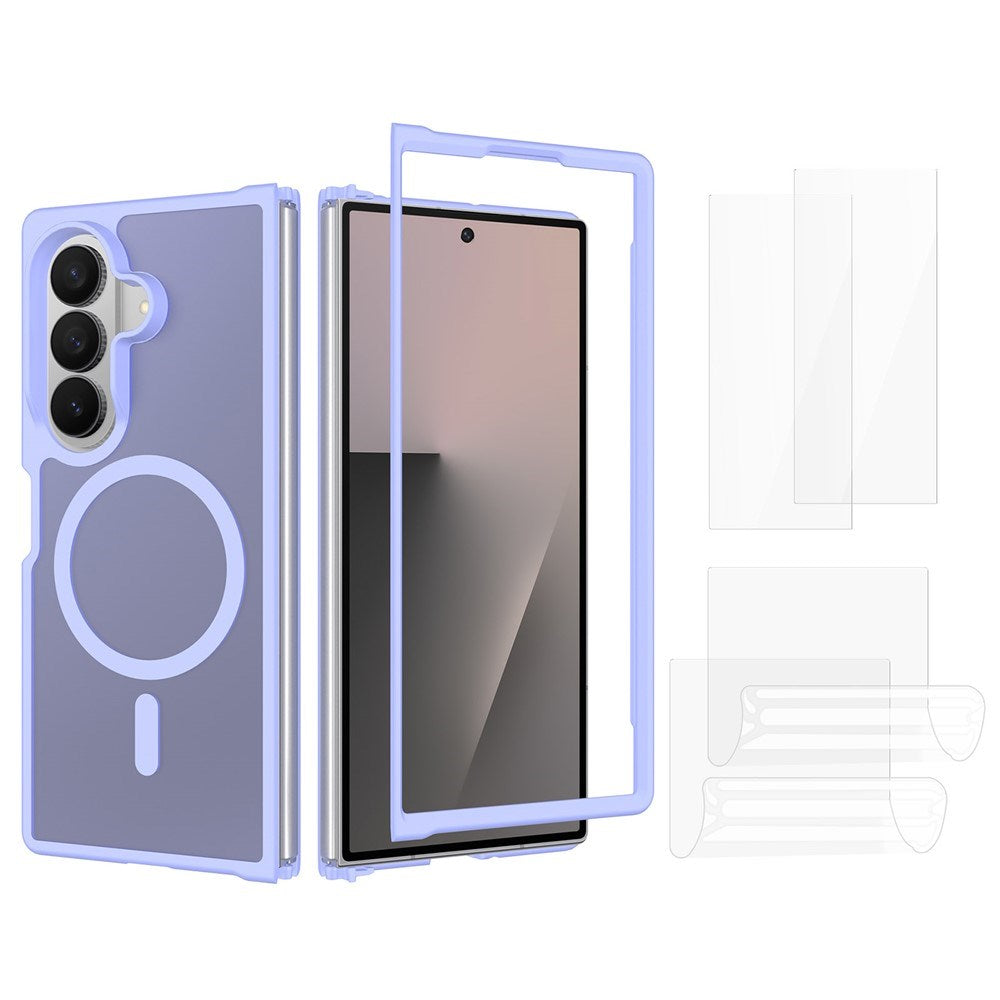 Samsung Galaxy Z Fold8 Ultra EIDERWOOD Hybrid Skal inkl. Skärmskyddsset - Lila / Genomskinlig
