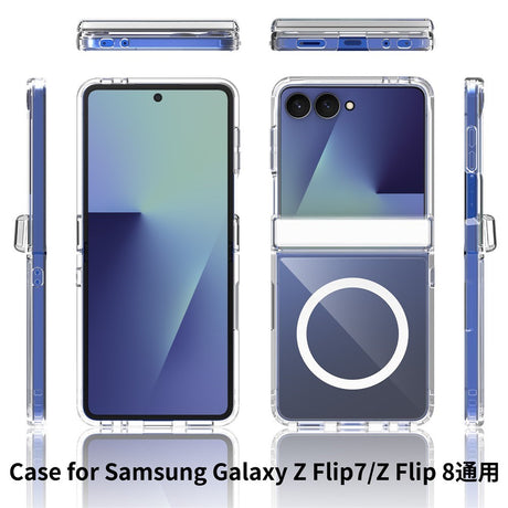Samsung Galaxy Z Flip8 EIDERWOOD Hybridskal med Gångjärnsskydd - Genomskinlig