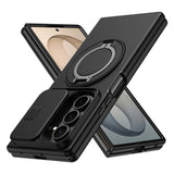 Samsung Galaxy Z Fold8 Ultra / Fold7 EIDERWOOD Hybrid Skal med 360° Roterbart Stativ & Kameraskydd - MagSafe Kompatibel - Svart