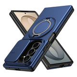 Samsung Galaxy Z Fold8 Ultra / Fold7 EIDERWOOD Hybrid Skal med 360° Roterbart Stativ & Kameraskydd - MagSafe Kompatibel - Blå