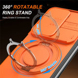 Samsung Galaxy Z Fold8 Ultra / Fold7 EIDERWOOD Hybrid Skal med 360° Roterbart Stativ & Kameraskydd - MagSafe Kompatibel - Orange