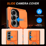 Samsung Galaxy Z Fold8 Ultra / Fold7 EIDERWOOD Hybrid Skal med 360° Roterbart Stativ & Kameraskydd - MagSafe Kompatibel - Orange
