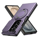 Samsung Galaxy Z Fold8 Ultra / Fold7 EIDERWOOD Hybrid Skal med 360° Roterbart Stativ & Kameraskydd - MagSafe Kompatibel - Lila