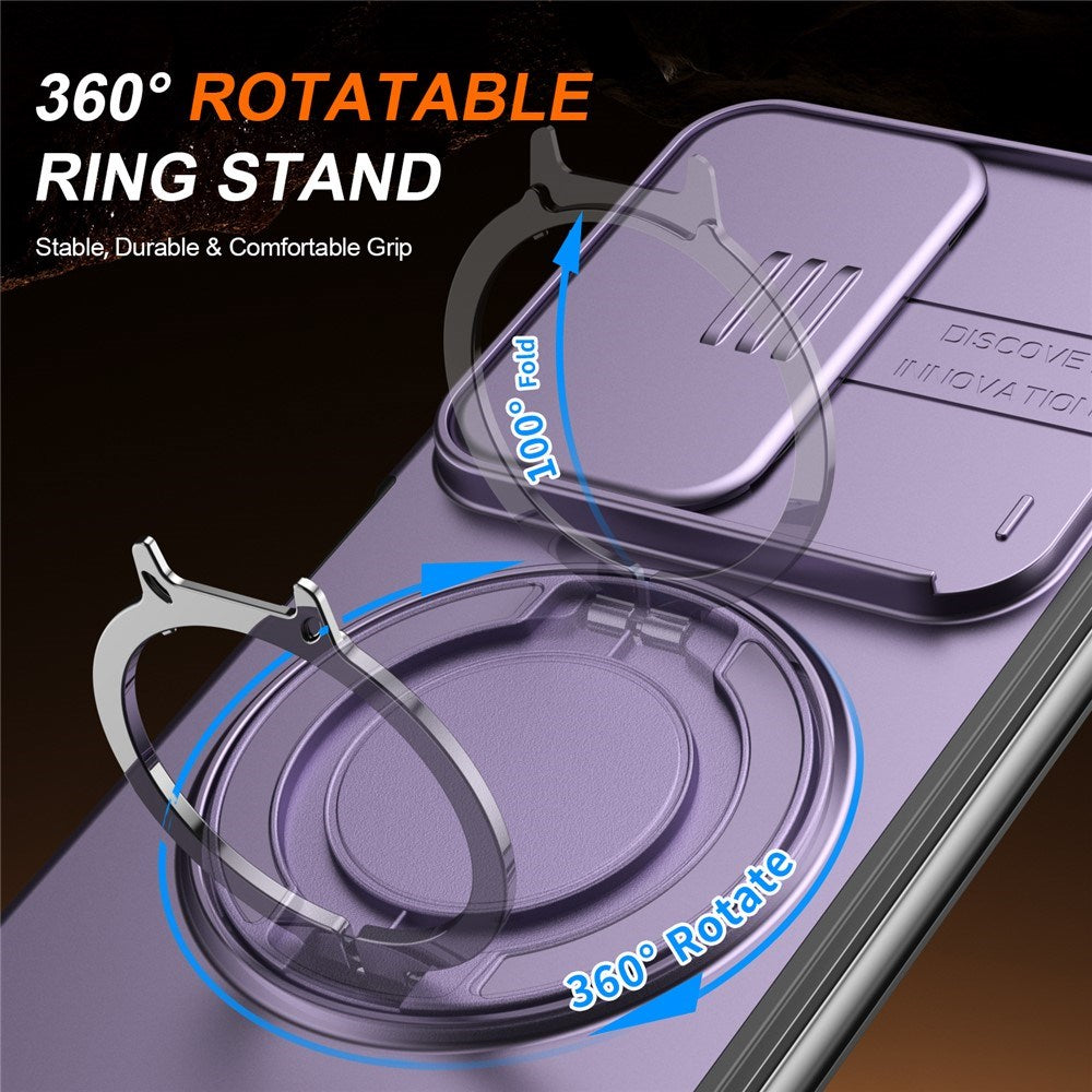 Samsung Galaxy Z Fold8 Ultra / Fold7 EIDERWOOD Hybrid Skal med 360° Roterbart Stativ & Kameraskydd - MagSafe Kompatibel - Lila