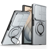 Samsung Galaxy Z Fold8 Ultra / Fold7 EIDERWOOD Hybrid Skal med 360° Roterbart Stativ & Kameraskydd - MagSafe Kompatibel - Grå