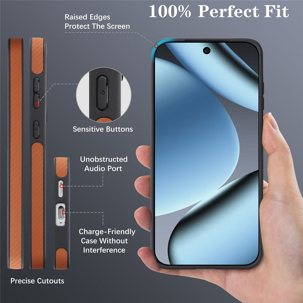 Google Pixel 11 / 11 Pro EIDERWOOD Skal med Kolfiberstruktur - MagSafe Kompatibel - Brun