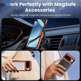 Google Pixel 11 / 11 Pro EIDERWOOD Skal med Kolfiberstruktur - MagSafe Kompatibel - Orange