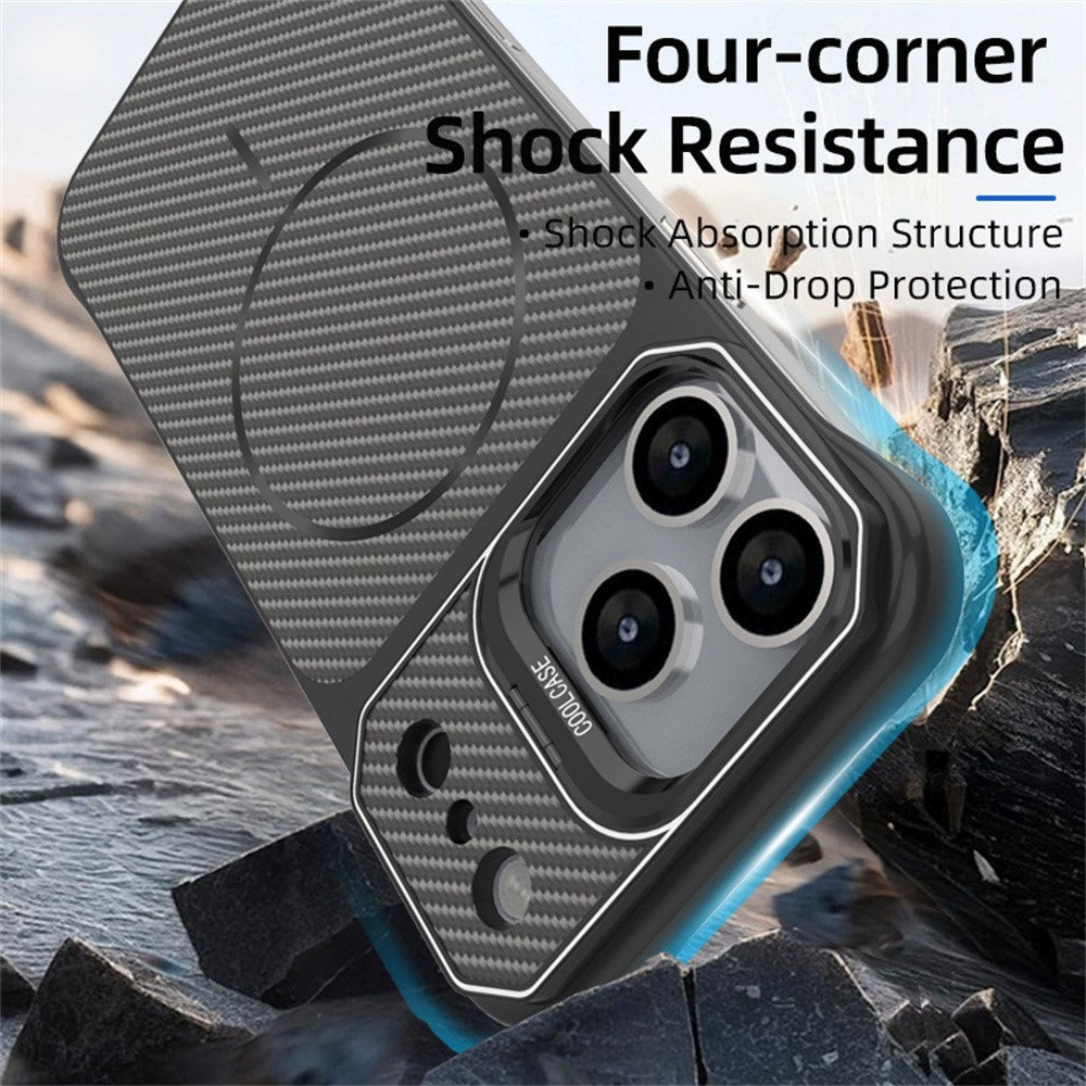 iPhone 18 Pro / 17 Pro EIDERWOOD Carbon Skal m. Kickstand - MagSafe Kompatibel - Svart