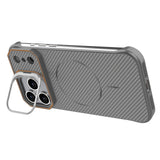 iPhone 18 Pro / 17 Pro EIDERWOOD Carbon Skal m. Kickstand - MagSafe Kompatibel - Grå