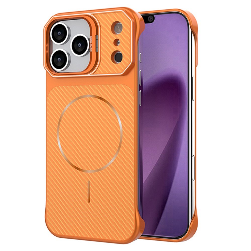 iPhone 18 Pro / 17 Pro EIDERWOOD Carbon Skal m. Kickstand - MagSafe Kompatibel - Orange