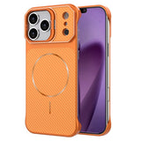 iPhone 18 Pro / 17 Pro EIDERWOOD Carbon Skal m. Kickstand - MagSafe Kompatibel - Orange
