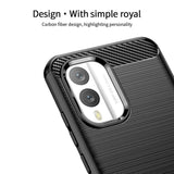 Nokia X30 Mofi Brushed Carbon Fiber Flexibel Plast Skal - Svart