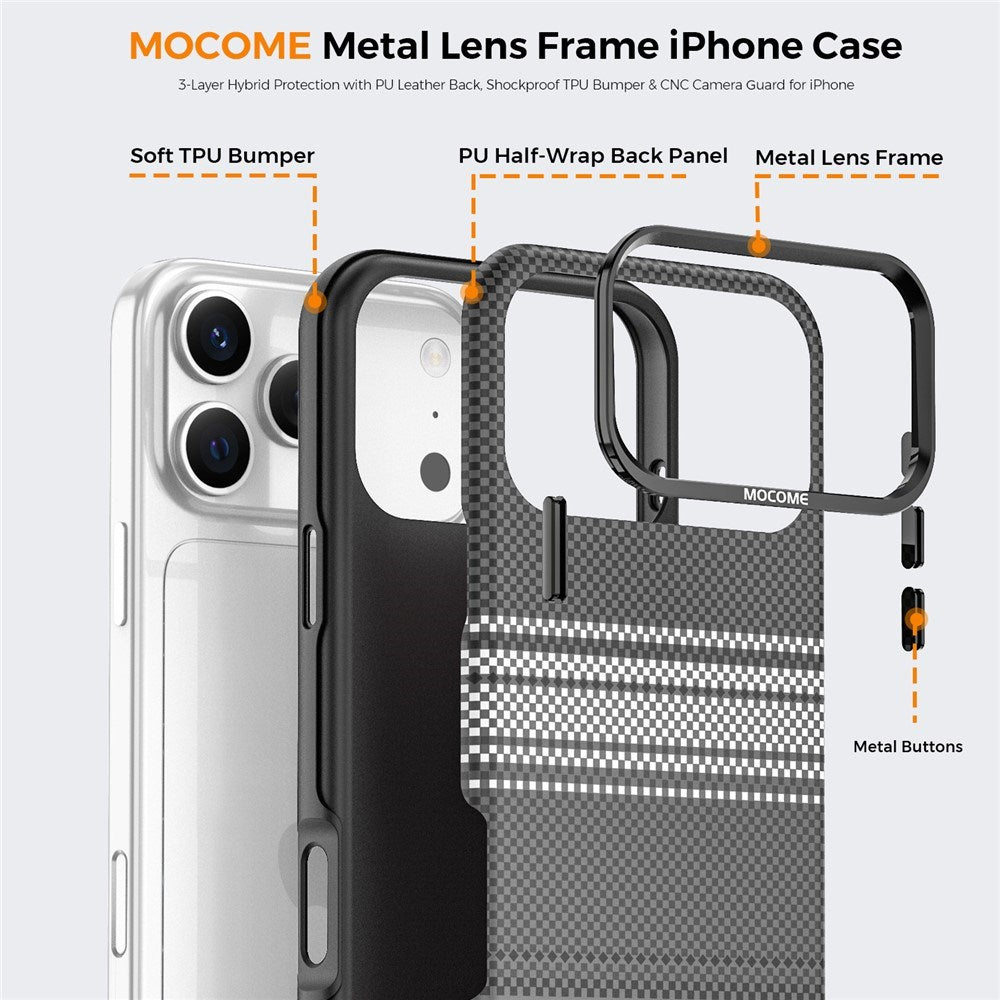 iPhone 18 Pro Max EIDERWOOD Skal med Mönstrad Konstläder Baksida – MagSafe Kompatibel - Grå
