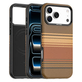 iPhone 18 Pro Max EIDERWOOD Skal med Mönstrad Konstläder Baksida – MagSafe Kompatibel - Brun