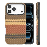 iPhone 18 Pro Max EIDERWOOD Skal med Mönstrad Konstläder Baksida – MagSafe Kompatibel - Brun