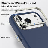 iPhone 18 Pro EIDERWOOD Konstläder Baksida Skal m. Avtagbar Korthållare - MagSafe Kompatibel - Blå