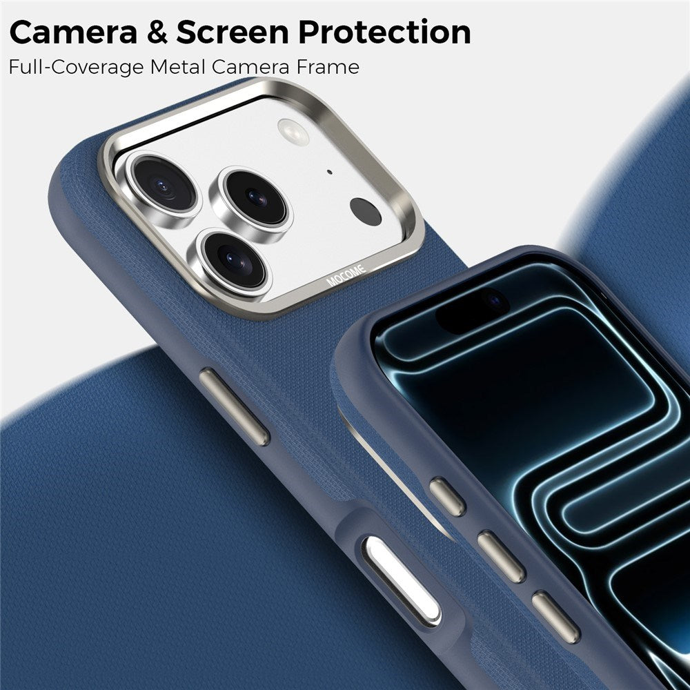 iPhone 18 Pro EIDERWOOD Konstläder Baksida Skal m. Avtagbar Korthållare - MagSafe Kompatibel - Blå