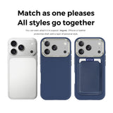 iPhone 18 Pro EIDERWOOD Konstläder Baksida Skal m. Avtagbar Korthållare - MagSafe Kompatibel - Blå