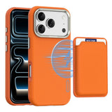 iPhone 18 Pro EIDERWOOD Konstläder Baksida Skal m. Avtagbar Korthållare - MagSafe Kompatibel - Orange