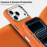 iPhone 18 Pro EIDERWOOD Konstläder Baksida Skal m. Avtagbar Korthållare - MagSafe Kompatibel - Orange